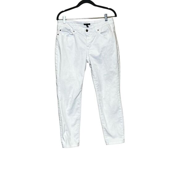 Eileen Fisher white organic cotton skinny ankle jeans size 8 - Picture 3 of 16
